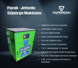Paralı - Jetonlu Oto Süpürge Makinası width=