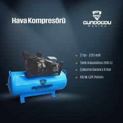 200 LT'LİK PİSTONLU KOMPRESÖR