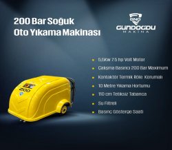 200 bar soğuk yıkama makinası