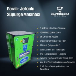 JETONLU OTO YIKAMA SÜPÜRGE MAKİNASI